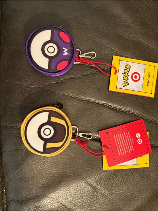 Pokemon Handbags - Pokemon Poké Ball Coin Pouch Set – Purple & Yellow